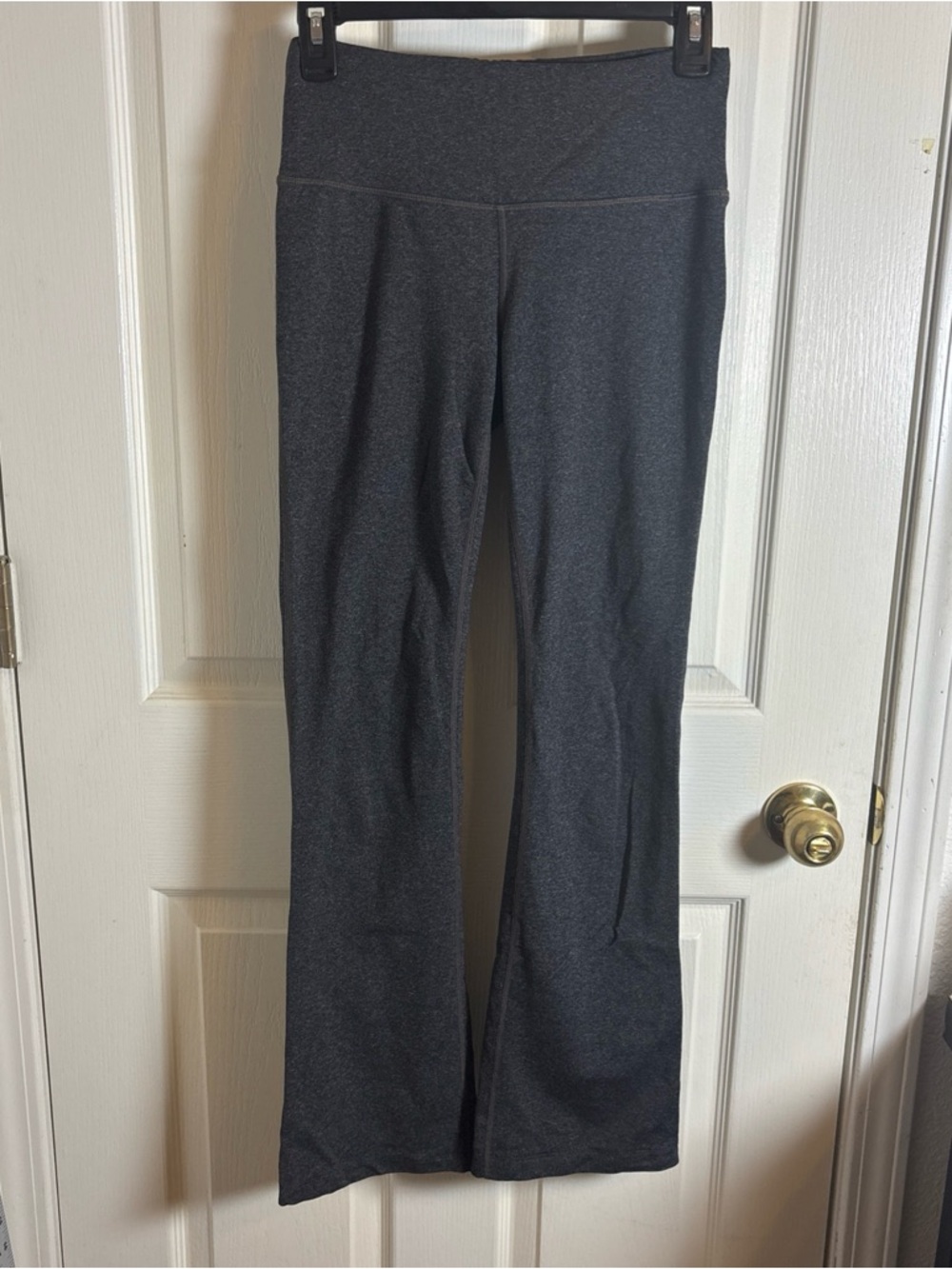 Prana Charcoal gray Heather Performance bootcut yoga pants Leggings sz Small